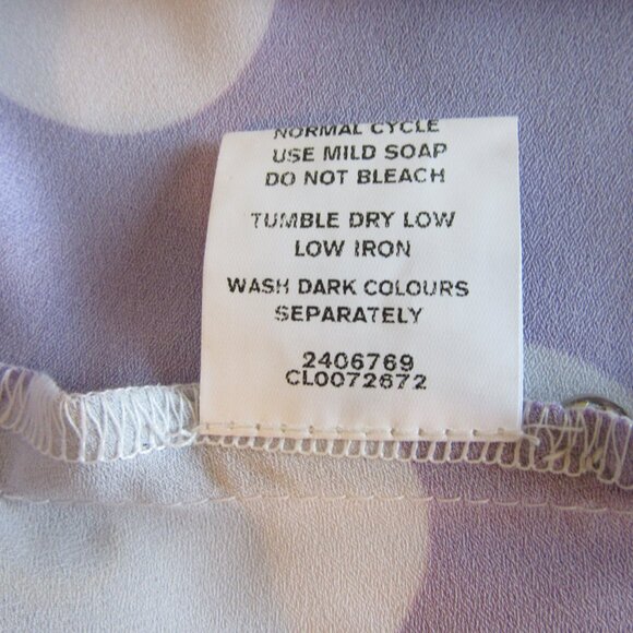 eShakti Multicolor Polka Dots Layered 1X Sleeveless Mock Collar Chiffon Dress - Picture 5 of 6